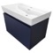 Blue Bathroom Vanity, Floating, Modern, 32